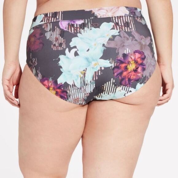 NWT Calia Wide Banded High Rise Swim Bottom in Botanical Garden Size 1X - Picture 9 of 13